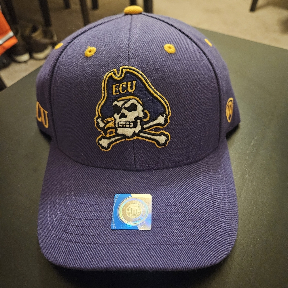 ECU Pirate Logo Purple Cap